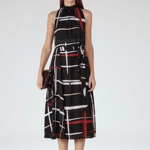 Reiss Lava Abstract Midi Dress
